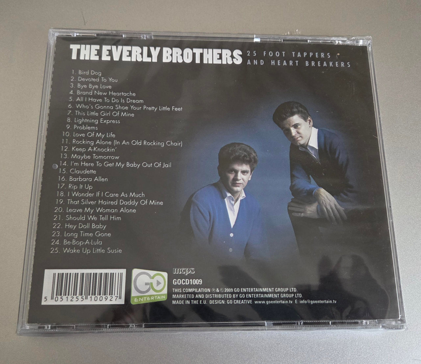 The Everly Brothers CD Album – 25 Foot Tappers & Heart Breakers – 50s Rock & Roll Classics – New
