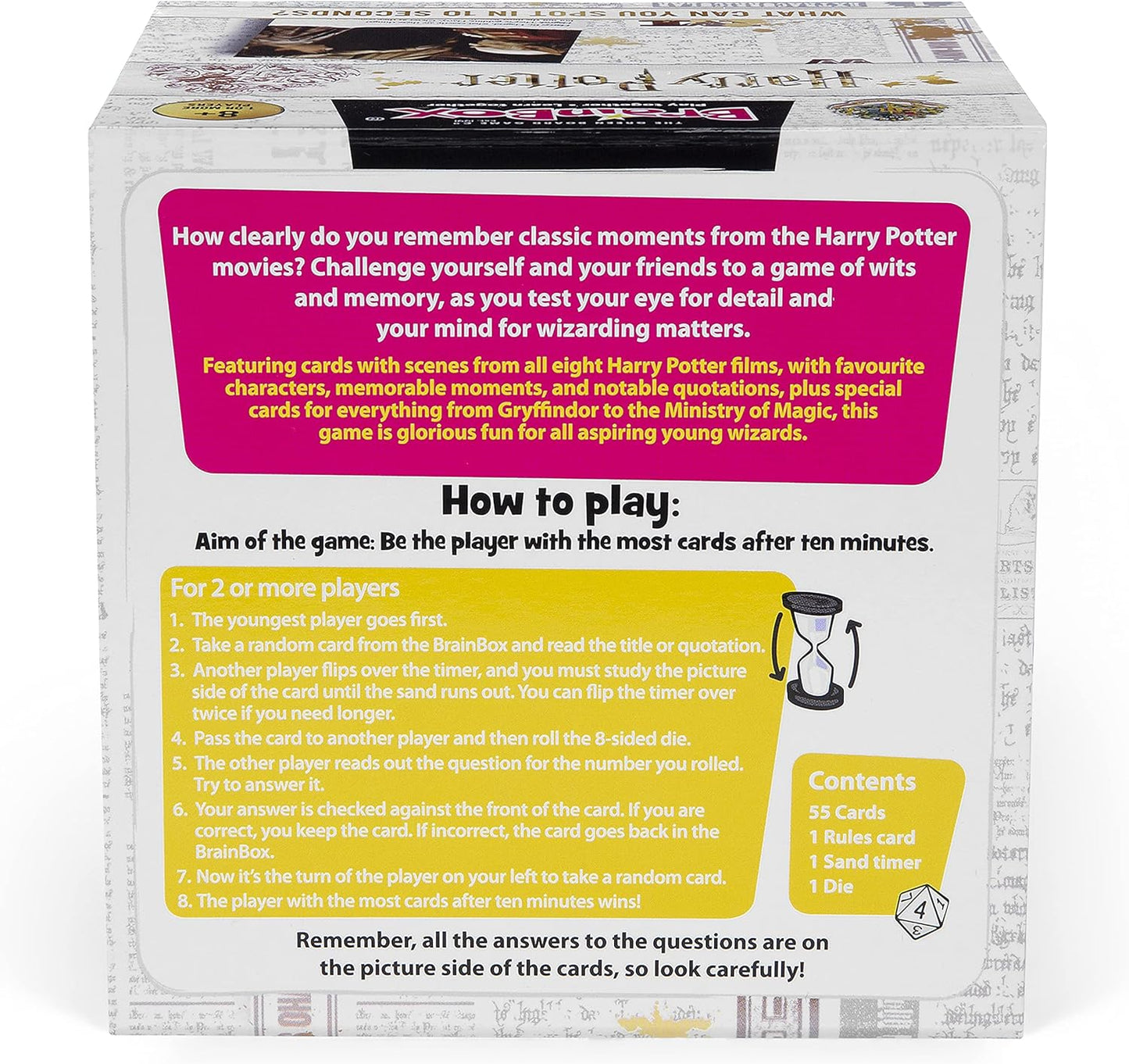 BrainBox Harry Potter | Fun & Educational Card Game | Ages 8+ | 1+ Players | 10 Minutes Play Time