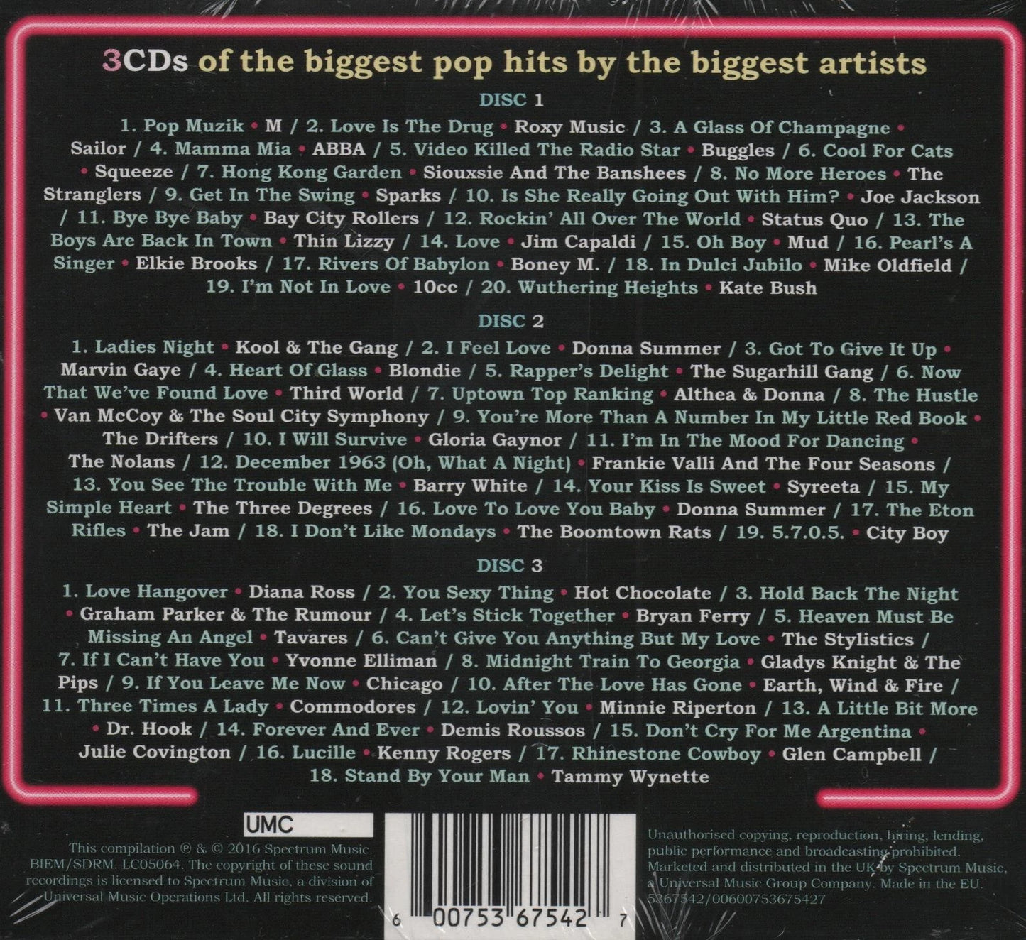 Top of the Pops 1975-1979 3 CD Various Artists